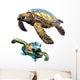 Sea Green Turtle Watercolor Wall Decal Sticker Set