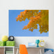 yellow and orange leaves against blue sky Wall Mural