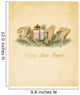 Happy New Year 2017 background with a gift box. Vector. Wall Mural