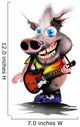 Rocker Pig Wall Decal