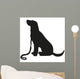Labrador Retriever Vector Black Wall Mural