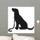 Labrador Retriever Vector Black Wall Mural