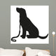 Labrador Retriever Vector Black Wall Mural