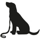 Labrador Retriever Vector Black Wall Mural