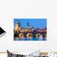 Famous Prague Landmarks Towers Wall Decal