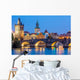 Famous Prague Landmarks Towers Wall Decal