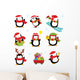 Cute Penguin Set Wall Decal