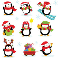 Cute Penguin Set Wall Decal