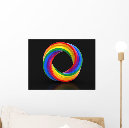 Color Twisted Ring Image Wall Mural
