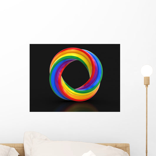 Color Twisted Ring Image Wall Mural