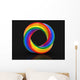 Color Twisted Ring Image Wall Mural