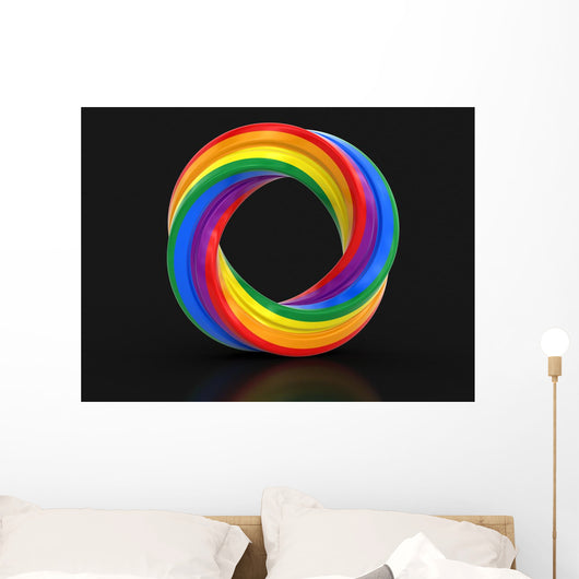 Color Twisted Ring Image Wall Mural