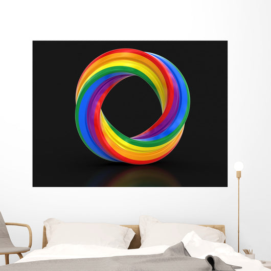 Color Twisted Ring Image Wall Mural