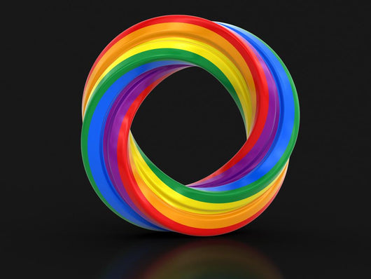 Color Twisted Ring Image Wall Mural