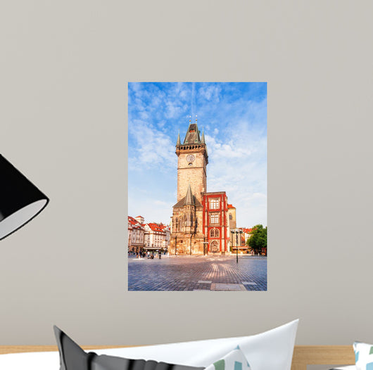 Old Town City Hall in Prague, view from Old Town Square, Czech Republic Wall Mural