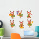 Cute Reindeer Set Wall Decal