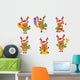 Cute Reindeer Set Wall Decal