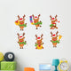 Cute Reindeer Set Wall Decal