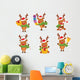 Cute Reindeer Set Wall Decal