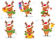 Cute Reindeer Set Wall Decal