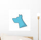 Dog Silhouette Icon Pet Wall Decal Design 2