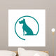 Dog Silhouette Icon Pet Wall Decal Design 1