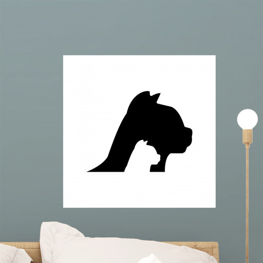 Cat Silhouette Icon Pet Wall Mural