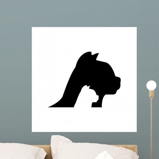 Cat Silhouette Icon Pet Wall Mural