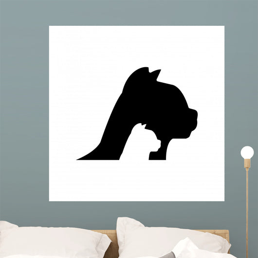 Cat Silhouette Icon Pet Wall Mural