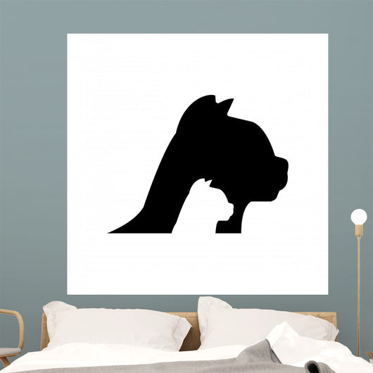 Cat Silhouette Icon Pet Wall Mural