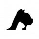 Cat Silhouette Icon Pet Wall Mural