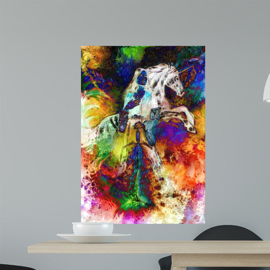 Heroic Woman Medieval Dress Wall Mural