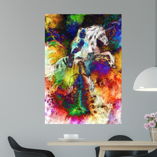 Heroic Woman Medieval Dress Wall Mural