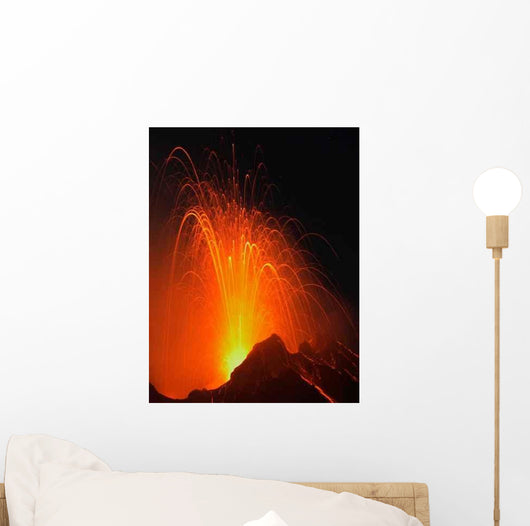 Night Fire Stromboli Wall Mural