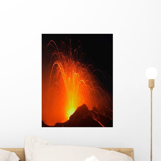 Night Fire Stromboli Wall Mural