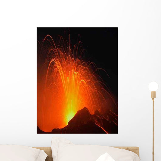 Night Fire Stromboli Wall Mural