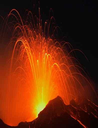 Night Fire Stromboli Wall Mural