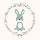 Cute Baby Bunny Rabbit Wall Decal Design 2