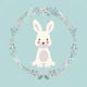 Cute Baby Bunny Rabbit Wall Decal Design 1