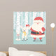 Merry Christmas Postcard with Wall Decal Design 2