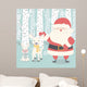 Merry Christmas Postcard with Wall Decal Design 2