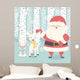 Merry Christmas Postcard with Wall Decal Design 2