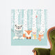 Merry Christmas Postcard with Wall Decal Design 1