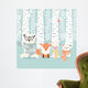 Merry Christmas Postcard with Wall Decal Design 1