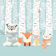 Merry Christmas Postcard with Wall Decal Design 1