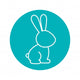 Circle Shape with Rabbit Wall Mural