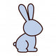 Silhouette with Rabbit Domestic Wall Decal Design 2