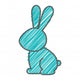 Silhouette with Rabbit Domestic Wall Decal Design 1