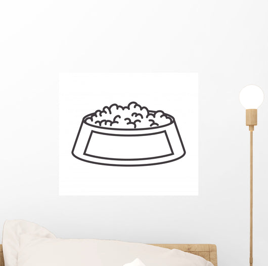 Silhouette with Pet Dish Wall Mural