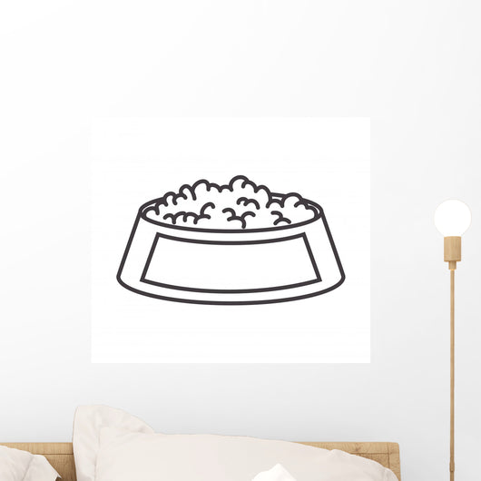 Silhouette with Pet Dish Wall Mural